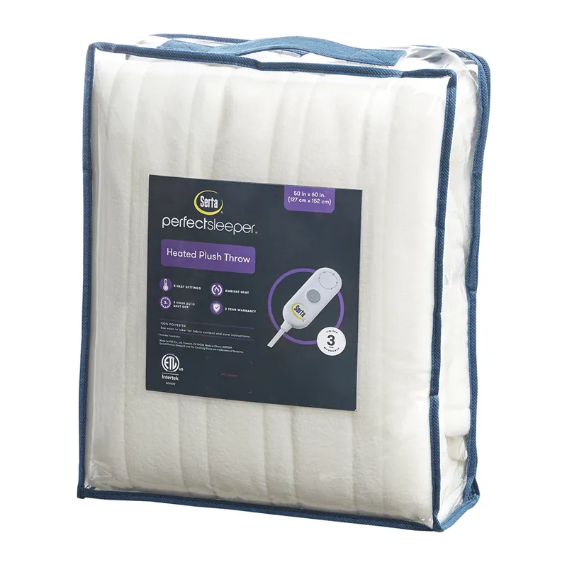 Serta Fleece to Sherpa Heated Throw