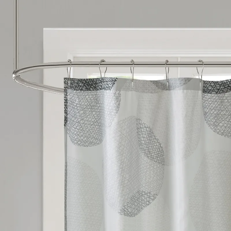 Madison Park Essentials Knowles Shower Curtain - Grey