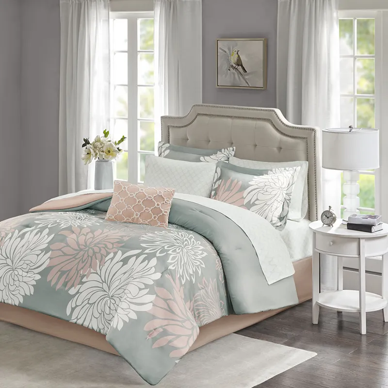 Madison Park Essentials Maible Comforter Set with Cotton Bed Sheets