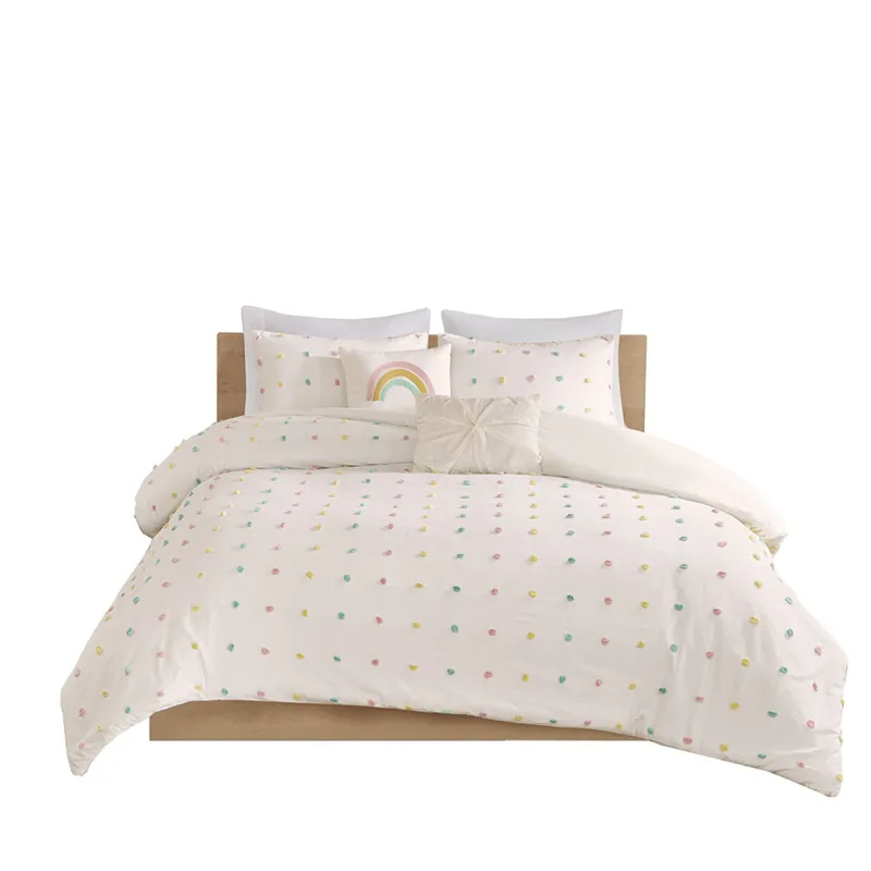 Urban Habitat Kids Callie Cotton Jacquard Pom Pom Duvet Cover Set