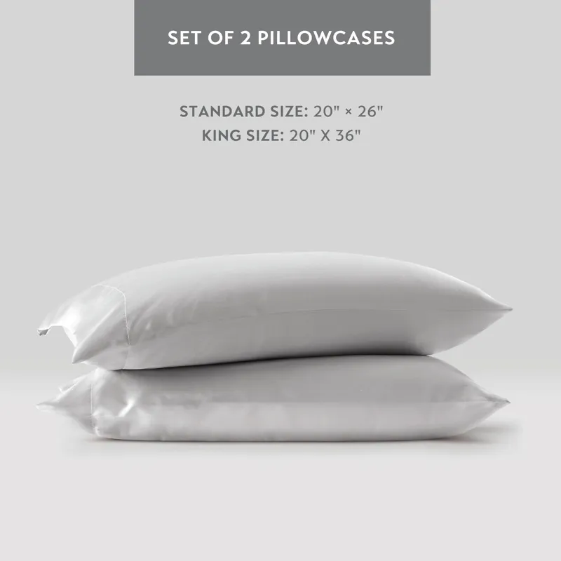 Madison Park Essentials Satin Luxury 2 PC Pillowcases