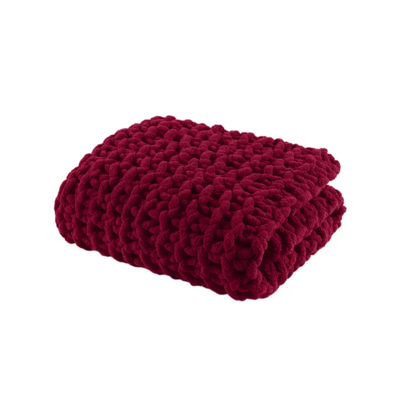 Madison Park Chenille Chunky Knit Throw