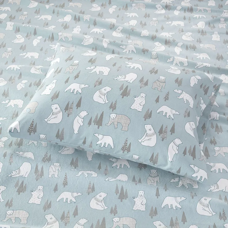 True North by Sleep Philosophy Cozy Cotton Flannel Printed Sheet Set