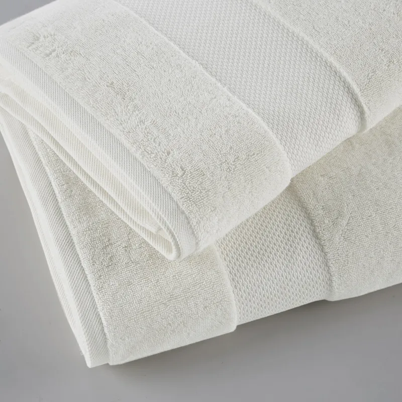 100% Cotton Bath Sheet 2 Piece Set - White