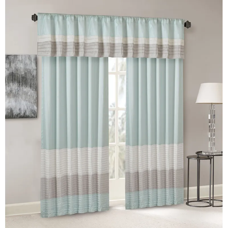 Madison Park Amherst Polyoni Pintuck Window Valance