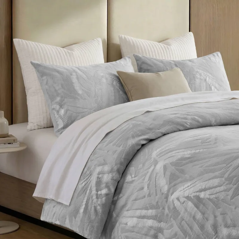 Harbor House Coastal Leaves 3 Piece 3 Piece Cotton Duvet Set