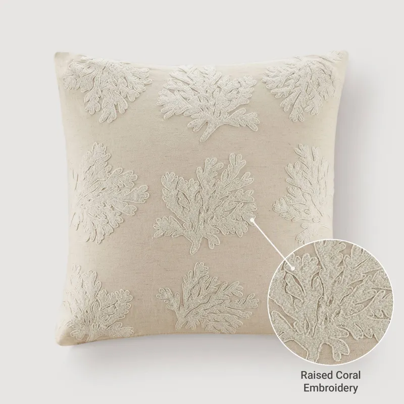 Harbor House Camila Coral 1 Piece Cotton Pillow Cover - Linen