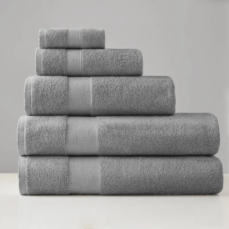500GSM Plush Towel Set - Charcoal