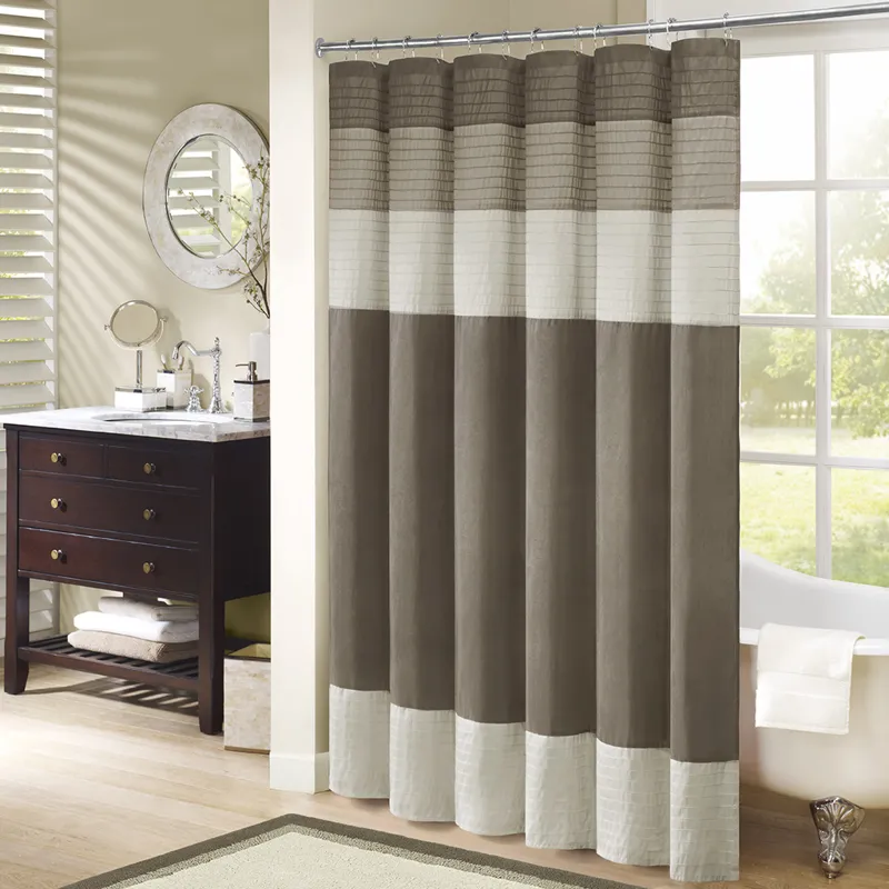 Amherst Faux Silk Shower Curtain - Natural
