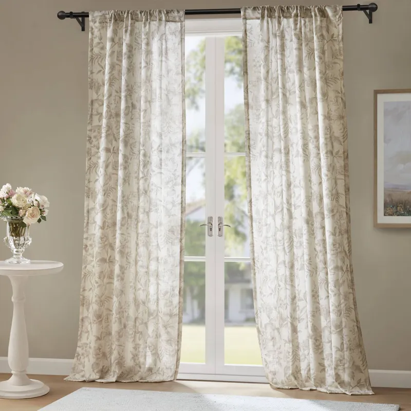 Madison Park Lana Floral Window Panel