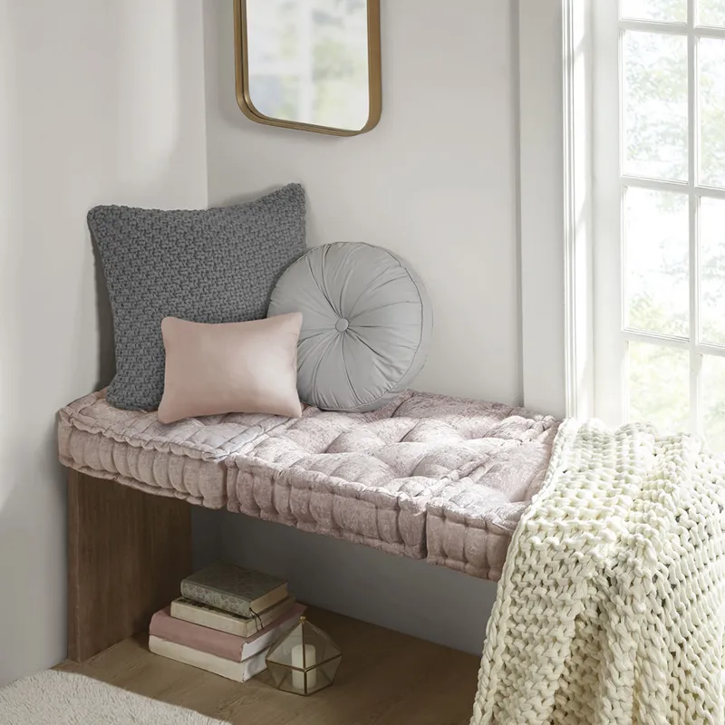 Intelligent Design Azza Poly Chenille Square Floor Pillow Cushion