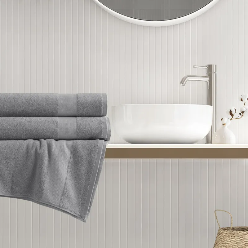 500GSM Plush 2pc XL Towel Set - Charcoal