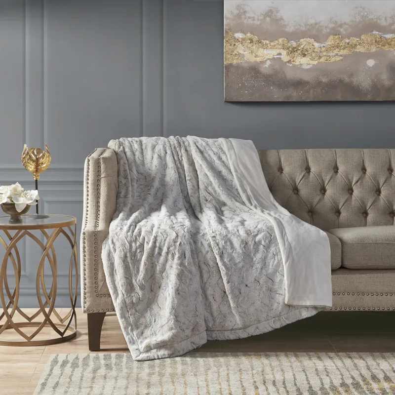 Madison Park Zuri Faux Fur Throw
