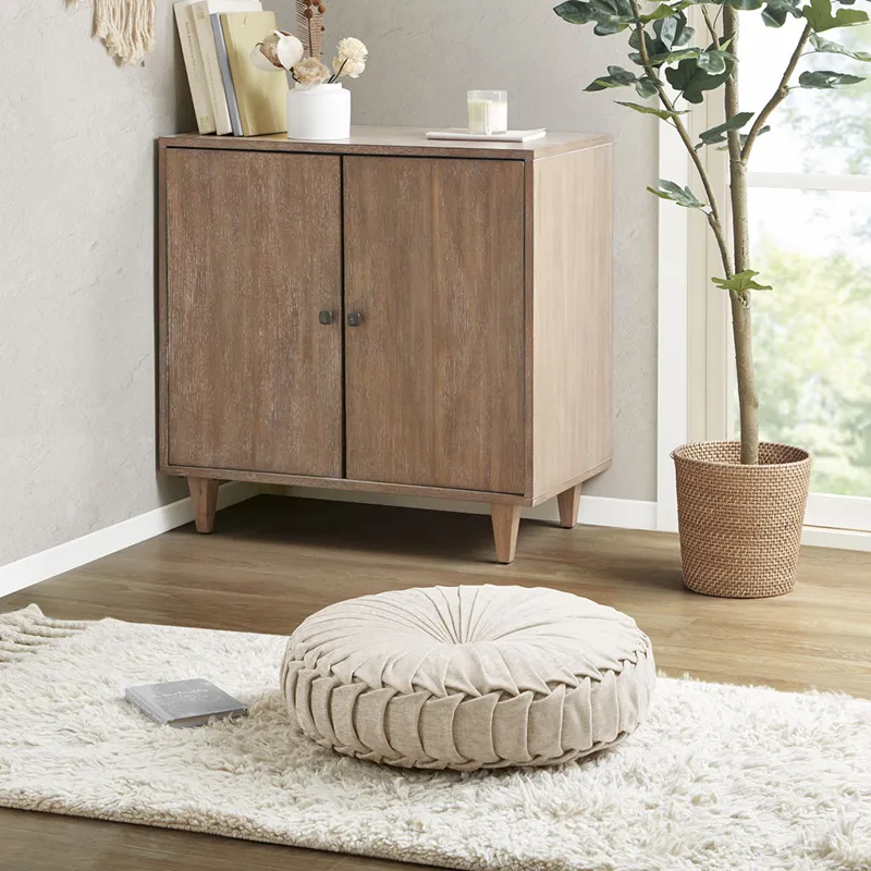 Intelligent Design Loretta Poly Chenille Round Floor Pillow Cushion