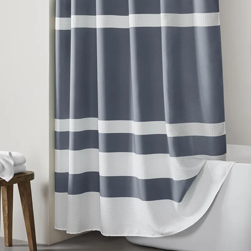 Madison Park Spa Waffle Shower Curtain with 3M Treatment