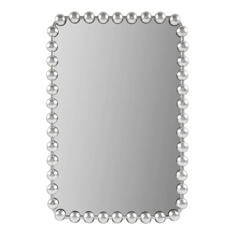 Madison Park Signature Marlowe 24X36 Rounded Rectangle Beaded Wall Mirror
