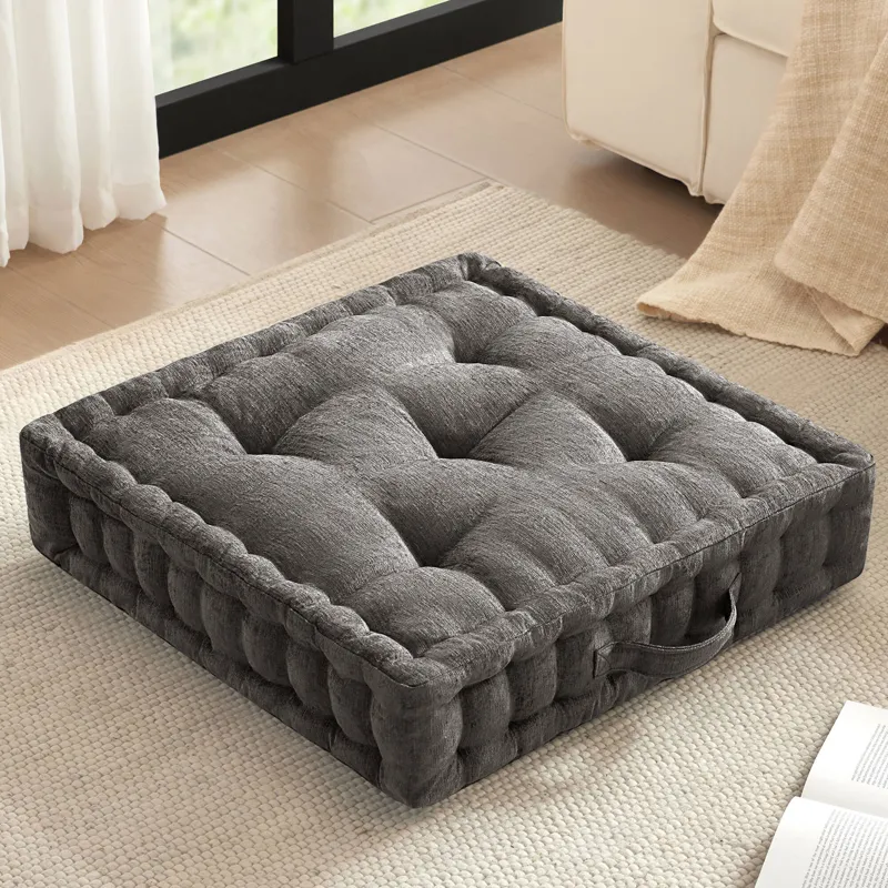Intelligent Design Azza Poly Chenille Square Floor Pillow Cushion