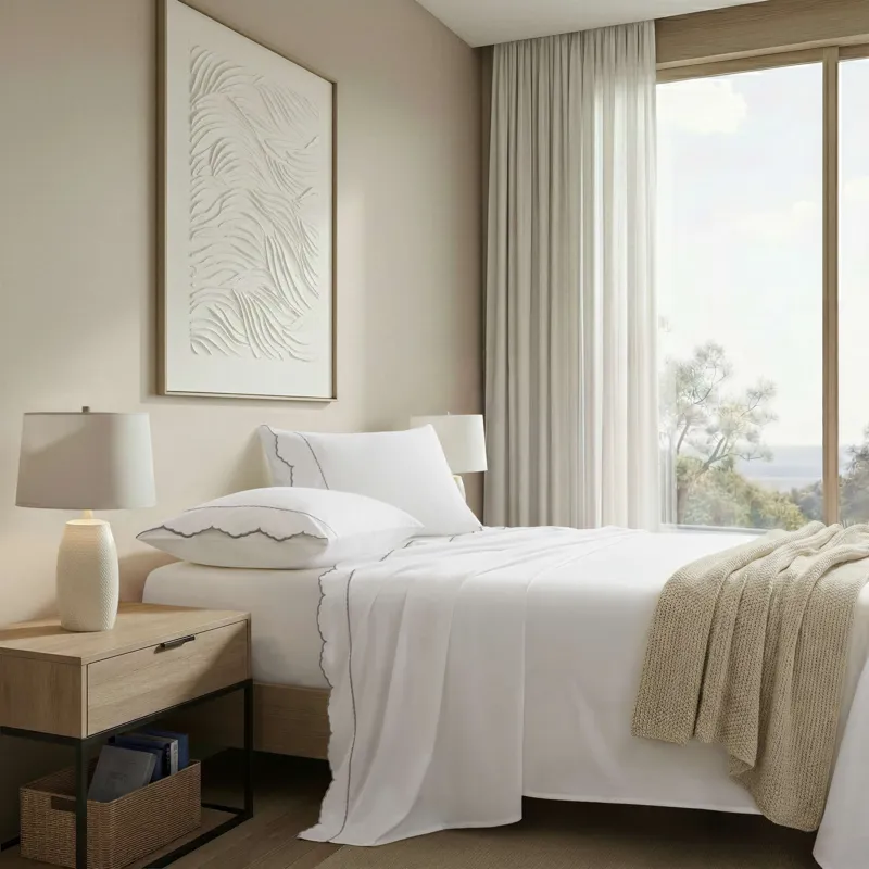 Harbor House Brielle Scalloped Edge Cotton Sheet Set