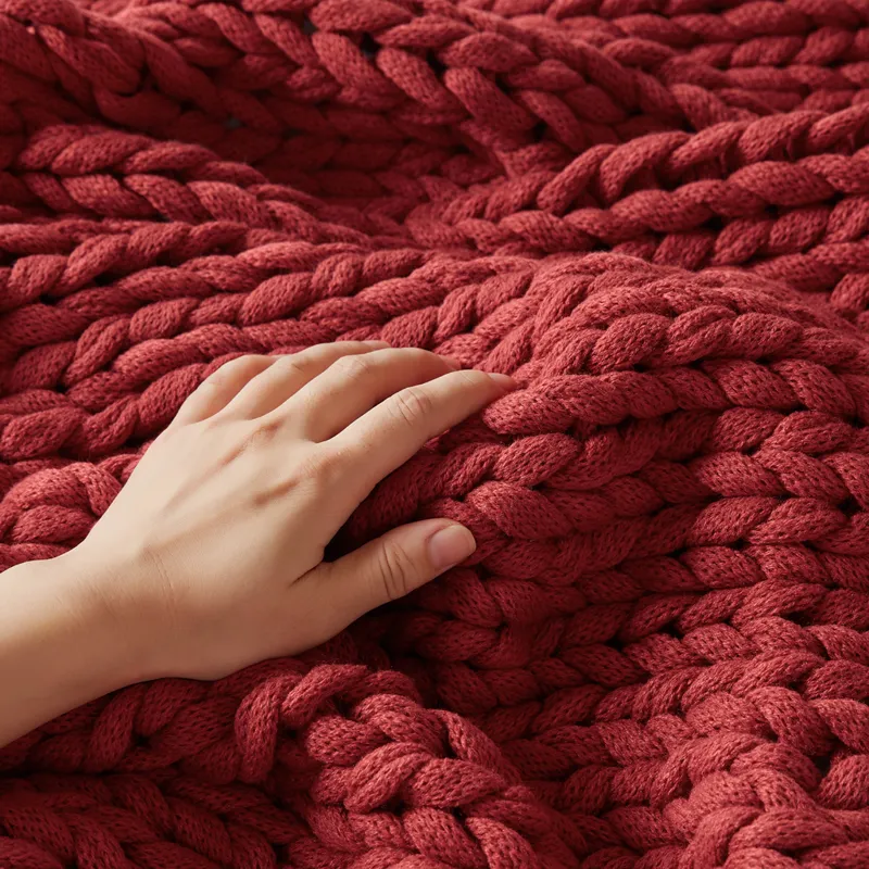 Madison Park Chunky Double Knit Handmade Throw Blanket
