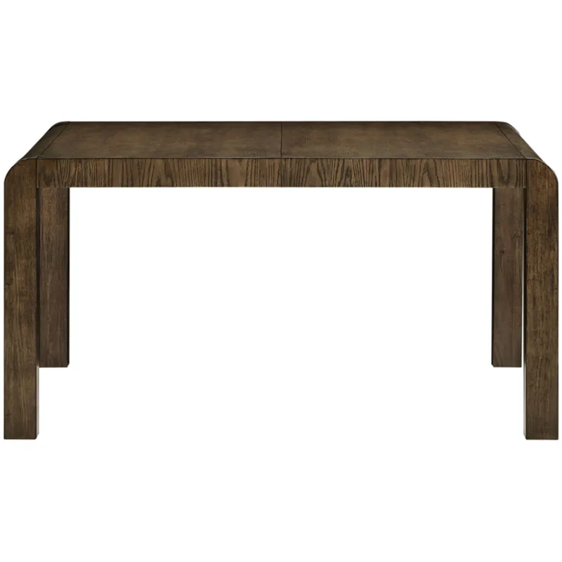Madison Park Signature Ultra Rounded Waterfall Extension Dining Table - Weathered Brown