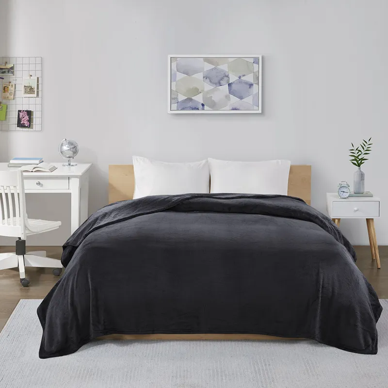 Intelligent Design Microlight Plush Oversized Blanket