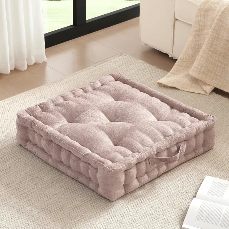 Intelligent Design Azza Poly Chenille Square Floor Pillow Cushion