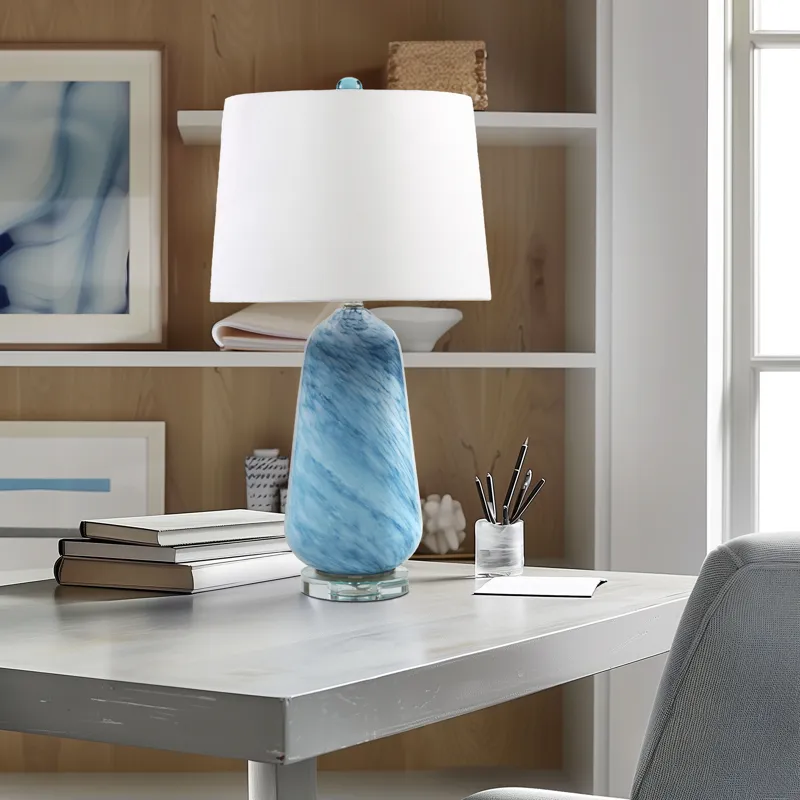 Aquaviva Confetti Glass Table Lamp - Blue