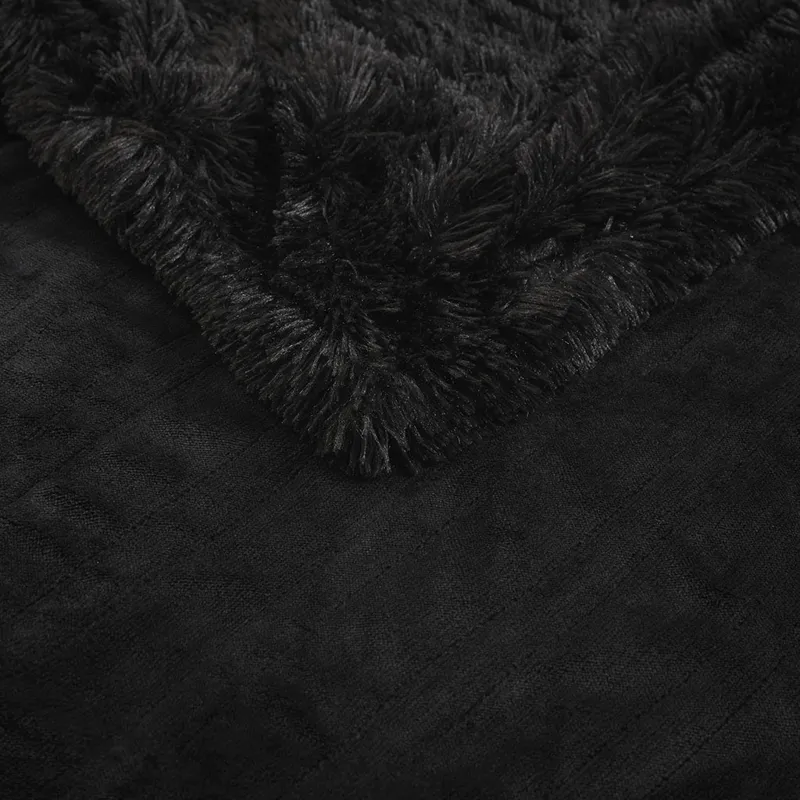 Serta Malea Shaggy Faux Fur Heated Throw
