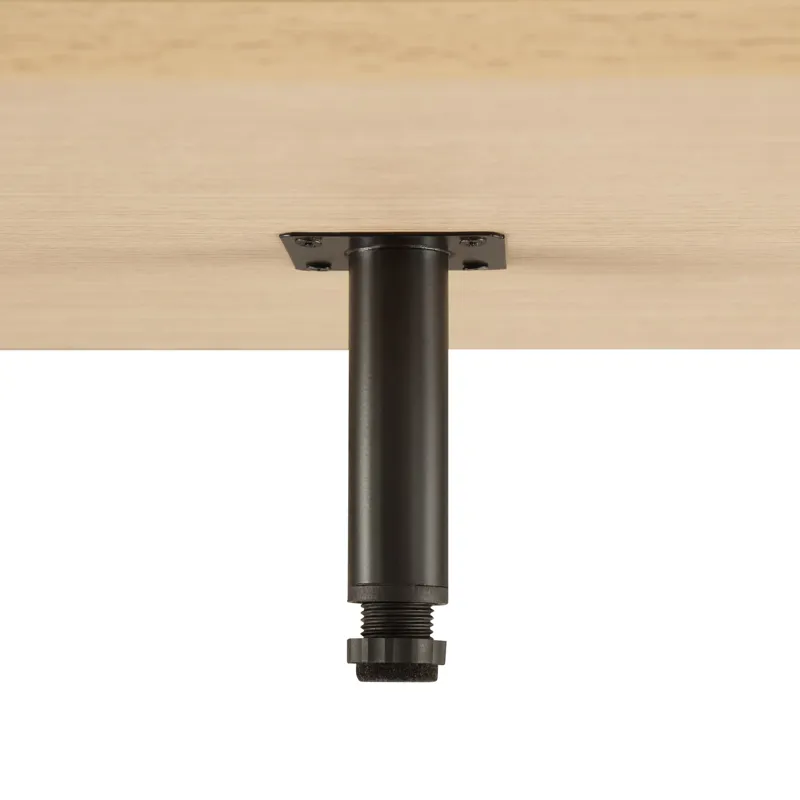 Ashlyn 2-Tier Coffee Table with Rattan Sides & Spacious Open Shelf Storage - Natural