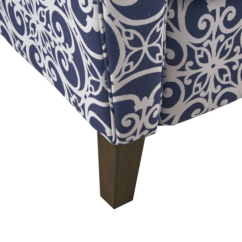 Kirby Push Back Recliner - Navy Multi