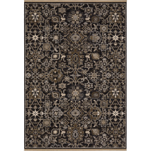 Acacia Black Floral Rug