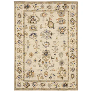 Acacia Beige Floral Rug