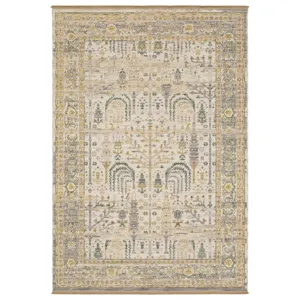 Acacia Beige Floral Rug