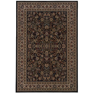 Ariana Black Oriental Rug 8' 8' Square