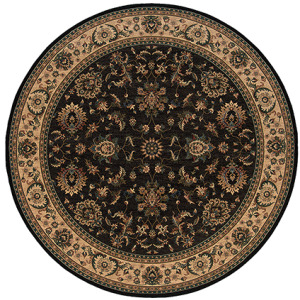 Ariana Black Oriental Rug 8' 8' Square