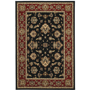 Ariana Black Floral Rug 8' 8' Square