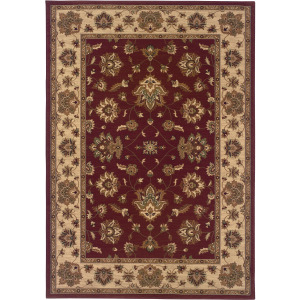 Ariana Red Floral Rug 8' 8' Square