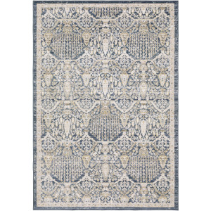 Cavett Blue Distressed Rug