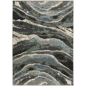 Echo Blue Abstract Rug