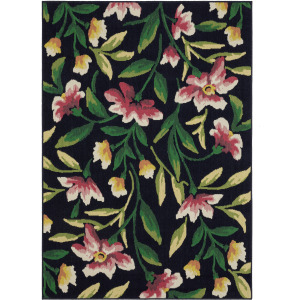 Havana Navy Botanical Rug