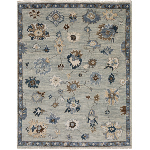 Majorca Blue Floral Rug