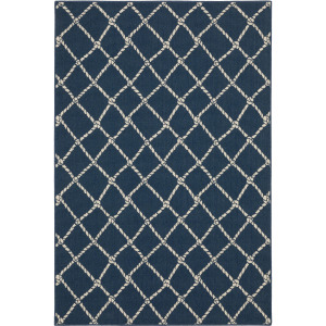 Meridian Blue Lattice Rug