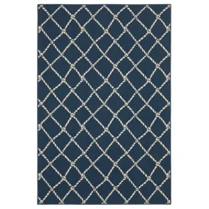 Meridian Blue Lattice Rug