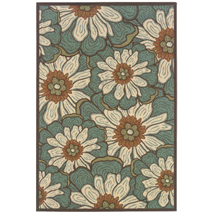 Montego Blue Floral Rug