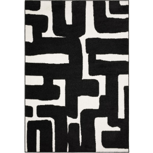 Quinn Black Abstract Rug