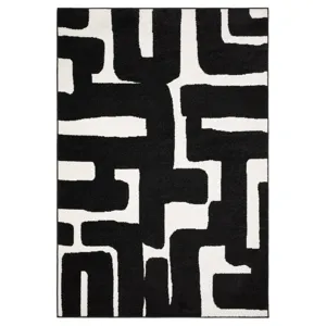 Quinn Black Abstract Rug