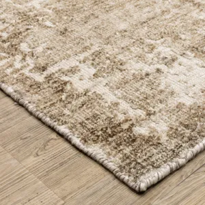 Solstice Brown Abstract Rug 9\' X 12\'