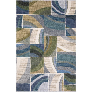 Tisdell Blue Geometric Rug