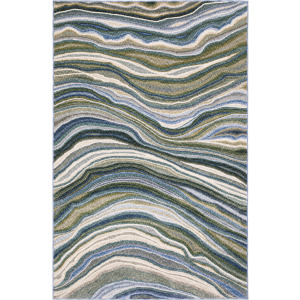 Tisdell Green Abstract Rug
