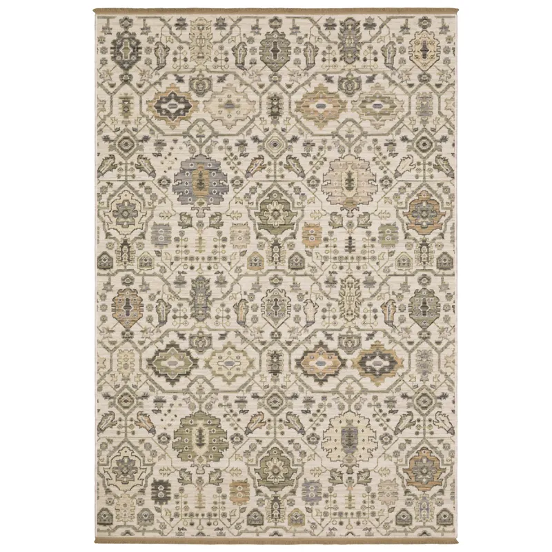 Acacia Ivory Oriental Rug 3\' 3\" X 5\'